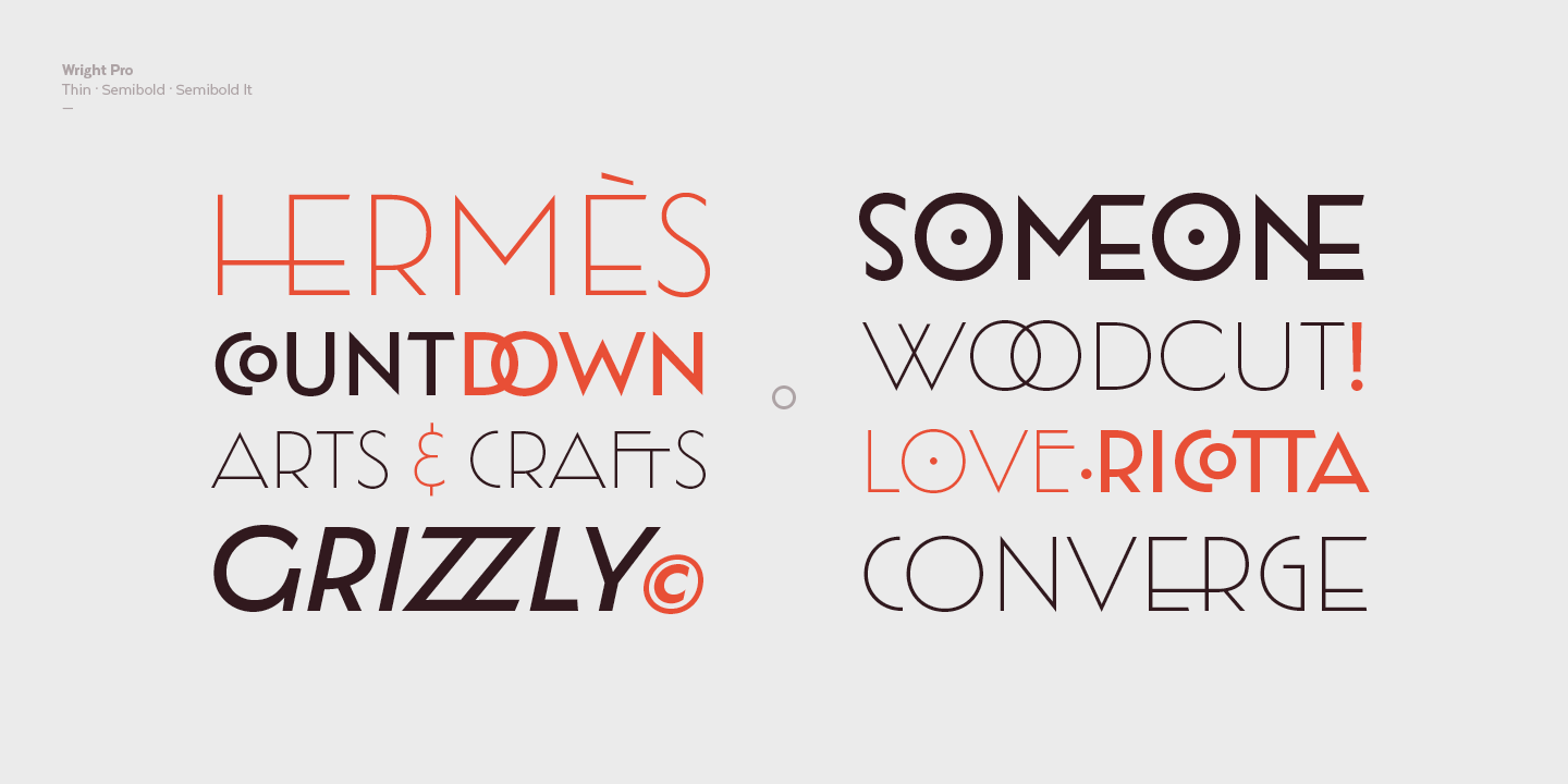 Wright Deco SemiBold Font preview